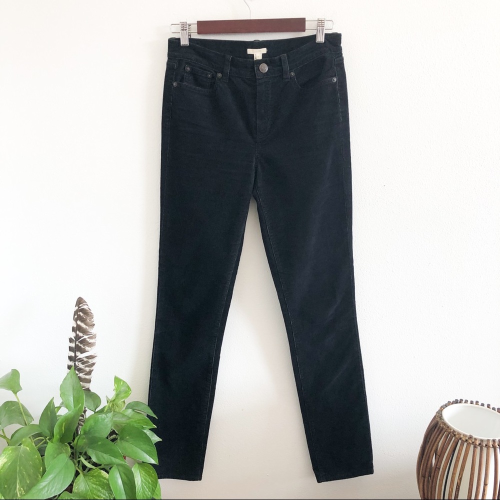 J. CREW black skinny high rise corduroy pants 28